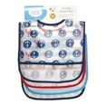 thumbnail image 2 of Luvable Friends Baby Boy Waterproof PEVA Bibs 4pk, Nautical, One Size, 2 of 2