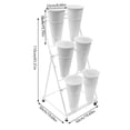thumbnail image 2 of White 6pcs Buckets Flower Display Stand, 3-Tier Flower Holder with 4 Wheels Moving Flower Rack for Organizing and Displaying Plants for Homes, Florists, Home Balconies, Gardens, 2 of 18