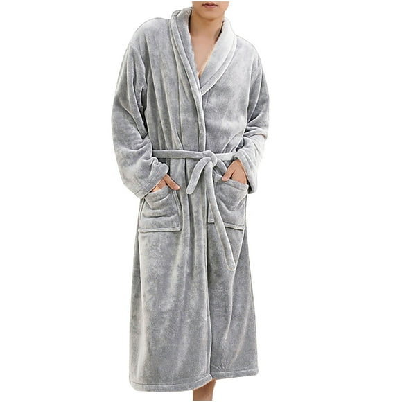 yievot Women's and Men's Plush Soft Robe, Warm, Fleece Flannel Bathrobe Pajamas