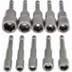 thumbnail image 1 of Hex Socket Set - 10 Pieces Magnetic Adapter for Impact Driver, 6-15mm Size Range, 1/4 Inch Drive Tool-Compatible Wrench Accessory Collection, 1 of 5