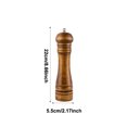 thumbnail image 3 of Home Improvement, Wooden Pepper Grinder Solid Refillable Manual Mill For Kitchen Cooking BBQ Restaurant Seasoning, Seasoning Box, 3 of 5