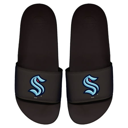 

Men s ISlide Black Seattle Kraken Primary Logo Motto Slide Sandals