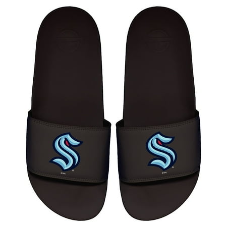 

Men s ISlide Black Seattle Kraken Primary Logo Motto Slide Sandals