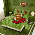 thumbnail image 2 of meiyoeat Football Initial Letter S Full Size Sheets For Boys,Ball Sport Games Bed Sheets For Kids,4-Piece, 2 of 3