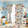 thumbnail image 3 of Erosebridal Cartoon Car Blackout Curtains, Trophy Curtains Pack of 2 (42x84 Each), White Yellow, 3 of 5