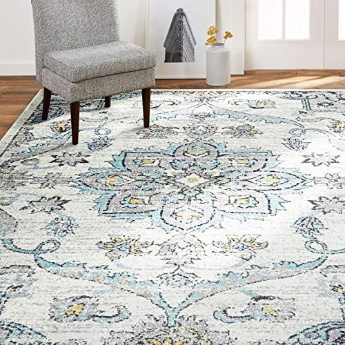 Home Dynamix Nova Astoria Medallion Area Rug, Ivory, 7'10"x10'2