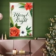 thumbnail image 6 of Christmas Flora Wreath Collection B - Framed Gallery Wrapped Holiday Canvas - 27 x 41 - Natural Wood Frame, 6 of 8