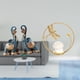 thumbnail image 2 of Escultura De Elefante De Resina Moderna Con Forma De Bola De Cristal, Adorno Artístico, Artesanía Coleccionable Para Escritorio, Estantería, Hogar, Oficina, Pasillo, Chimenea, Dormitorio,, 2 of 8