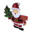 thumbnail image 4 of Christmas tinsel santa claus wreath, 4 of 4