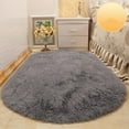 thumbnail image 5 of Summer Savings Clearance! Boovnll Rugs for Bedroom, 2x5.3Ft Super Soft Solid Color Plush Bedside Throw Rugs, Non Slip & Non Shedding Oval Bedroom Rug, for Living Room, Bedroom, Home Decor, Area Rug, 5 of 5