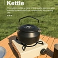 thumbnail image 4 of Outdoor Stainless Steel Kettle Locking Handle Camping Hung Pot Portable Coffee Pot Tea Pot Picnic Cooker 1.1L Teapot Water Boiling Accessory, 4 of 8