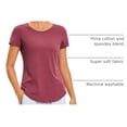 thumbnail image 4 of Remera CRZ YOGA de Algodón Pima Manga Corta Misty Merlot Talle S, 4 of 8