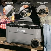 Igloo 72 QT Overland Ice Chest Cooler with Wheels, Gray