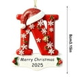 thumbnail image 3 of Personalized Initial Christmas Ornaments 2025, DIY Christmas Ornaments Tree Hanging, A-Z Letter Ornament, Resin Ornament for Christmas Tree, Xmas Gifts for Family Friends (N), 3 of 9