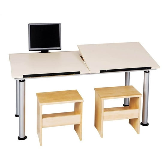 Adaptable Drawing Table W 2 Adjule Tops