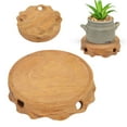 thumbnail image 1 of Round Wooden Base, Wooden Base Display Stand Beautiful Practical  For Collectible For Home Decoration For Gift, 1 of 8