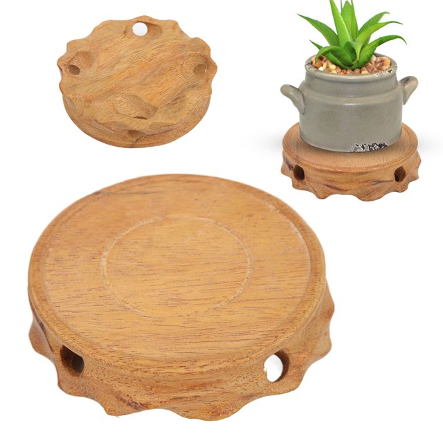 Round Wooden Base, Wooden Base Display Stand Beautiful Practical For Collectible For Home Decoration For Gift