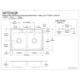 thumbnail image 5 of Gourmetier GKTD33226 Studio 33" Stainless Steel Self-Rimming Double Bowl Drop-In Kitchen Sink, Brushed, 5 of 8