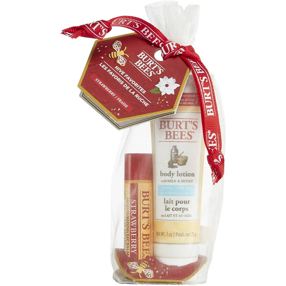 Burt's Bees Hive Favorites Strawberry Holiday Gift Set, 2