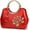 Red 1, variant on Women Elegant Handbag and Purse Top Handle Bag Floral Print Patent Leather Tote Satchel Clutch Shell Shoulder Crossbody Bags