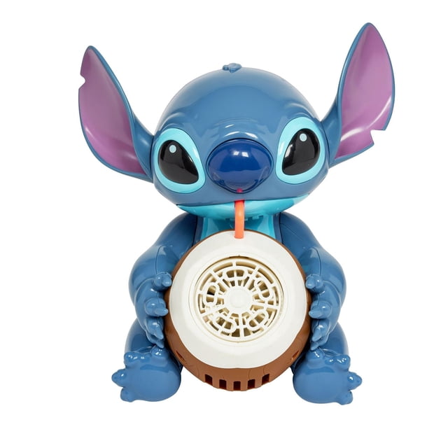 Little Kids Disney Stitch Coconut No-Spill Musical Bubble Machine