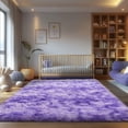 thumbnail image 3 of ZENELESS Super Soft Fluffy Rug for Bedroom,6x9 Tie-Dye Purple Anti-Skid Plush Floor Carpet for Living Room Home Decor, 3 of 7