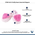 thumbnail image 5 of CTM Girl's Fluffy Heart Assorted Slippers, 5 of 5