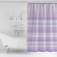 thumbnail image 2 of Purple Striped Shower Curtain, 66" x 72", Nature Abstract Art Classic Waterproof Bathroom Curtain Washable Shower Curtain Set with 12 Hooks, 2 of 6