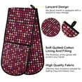 thumbnail image 4 of Dailycode Double Sided Oven Mitt with Loop Heat Resistant Kitchen Long Potholders 7" x 35" Red Pink Love Heart, 4 of 6