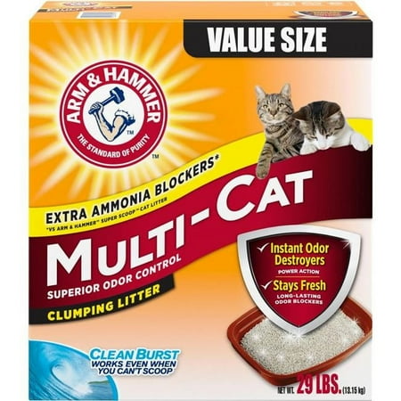 UPC: 0033200975144 | Arm & Hammer 29 lbs Multi-Cat Clumping Litter