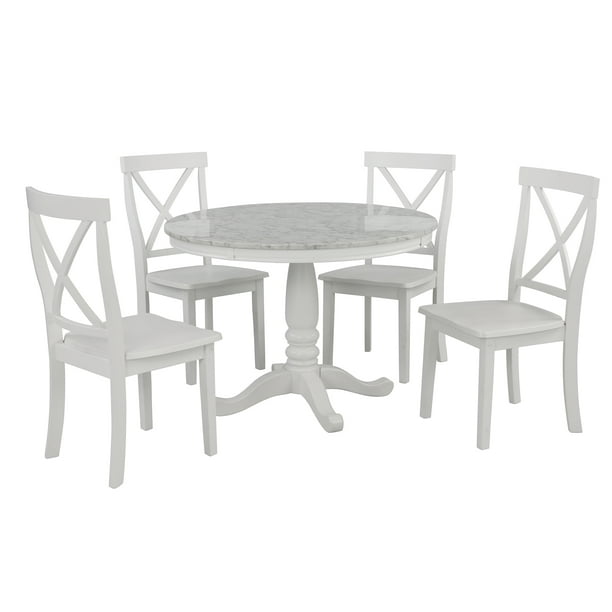 Wooden Circle Kitchen Dining Table Set, Circular Kitchen Table And Chairs Set