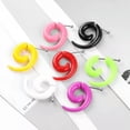 thumbnail image 4 of K-KED 1Pair Acrylic Fake Spiral Horn Earring Gauge Cheater Stretcher Ear Plug Piercing-8mm-White-1pair, 4 of 8