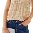thumbnail image 5 of Sin mangas de lentejuelas tanque brillo cuello redondo chispa lentejuelas tanque camisa para mujer señora verano, 5 of 5