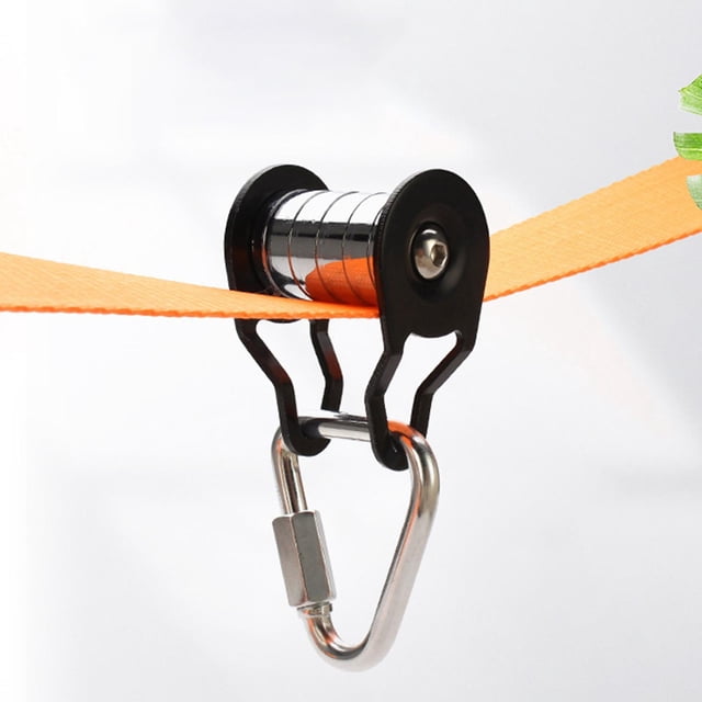Slackline Polea Deportes Patio trasero Metal Juguetes al aire libre Zip Line para Playground Trainer Campground Obstacle Course Salvador polea floja