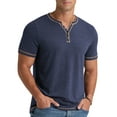 thumbnail image 2 of Iceglad Mens Henley Shirts Short Sleeve T Shirt Fashion Casual Slim V Neck Shirts, 2 of 9