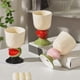 thumbnail image 3 of Aesthetic Fruit Pattern Ceramic Mug Cute Fruit Design High Foot for Snack Condiment, 3 of 5