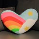 thumbnail image 3 of Almohada decorativa con forma de corazón de arcoíris de 45 x 35 cm, de algodón PP, suave peluche, muñeca creativa, para parejas, amantes, decoración del hogar, regalo, 3 of 6