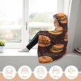 thumbnail image 6 of Fast Food Burgers Wearable Hooded Blanket Fleece Throw Blanket Cloak Wrap for Adults Winter, 6 of 6