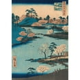 thumbnail image 3 of Hiroshige, Ando 14x18 Black Modern Framed Museum Art Print Titled - Open garden at Fukagawa Hachiman Shrine, 3 of 5