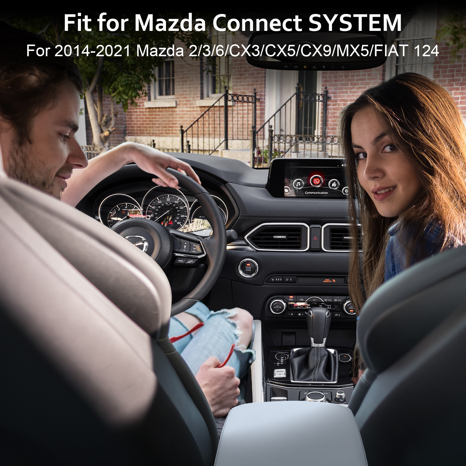 CARABC Apple Carplay Adapter Compatible with Mazda 2/3/6/CX3/CX5/CX9/MX5/FIAT  124 2014-2021 Year, Fit for Carplay  Android Auto, TK78-66-9U0C OEM Hub Retrofit  Kit Fits MZD Connect System, 00008FZ34