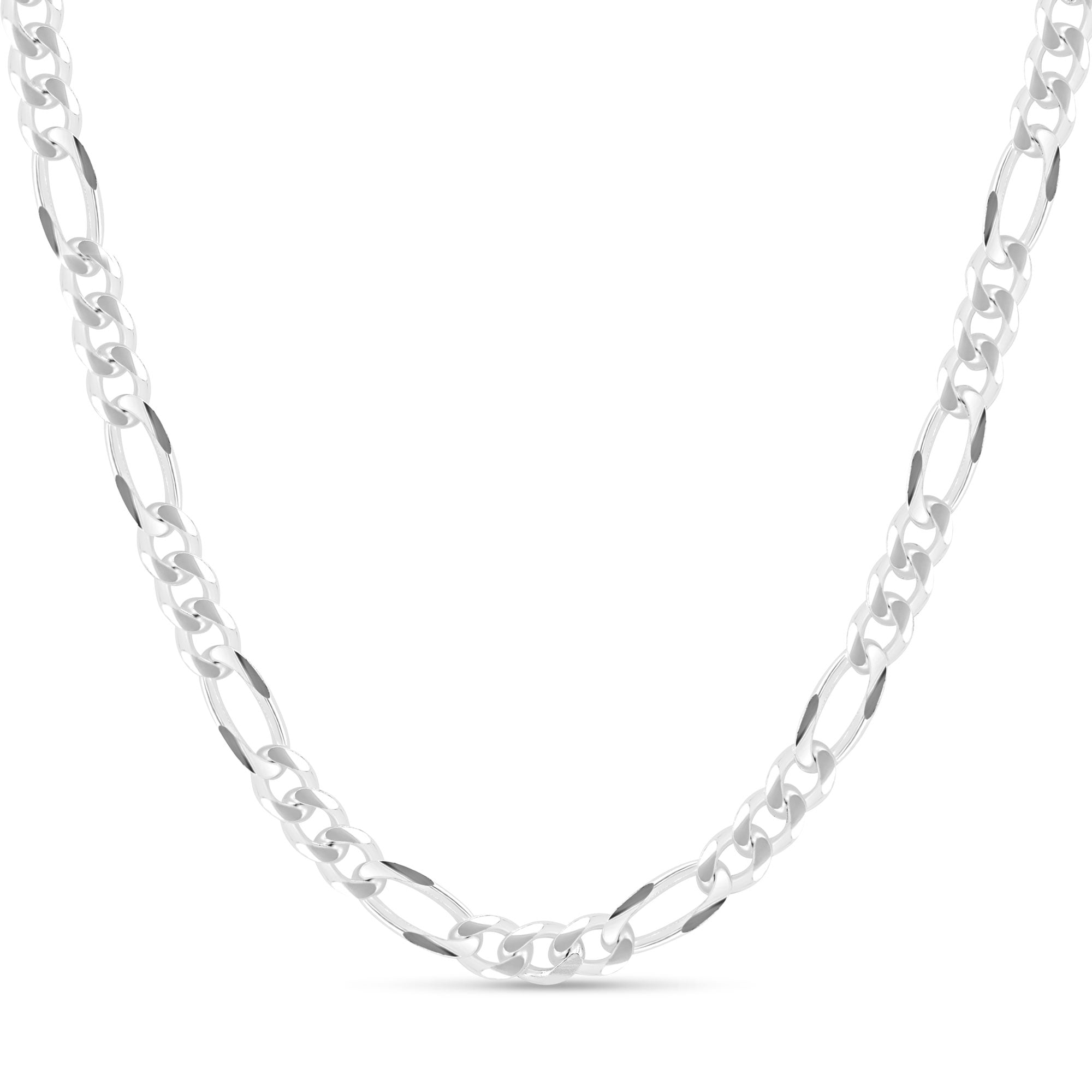 .925 Pure Silver Marina Flat 8.2 mm Round Sterling Silver Chain & Bracelets