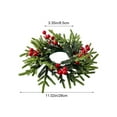 thumbnail image 3 of Daiosportswear 11.8x11.8in Plastic Christmas Candle Ring Garland,Handcrafted Lifelike Eucalyptus Leaves Red Berry Fade-Resistant,for Kitchen Cabinet Christmas Table Centerpiece Holiday Party Decor, 3 of 9