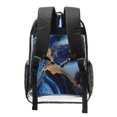 thumbnail image 2 of Susaid Navy Blue Marble Print Clear Backpack See Through Transparent Plastic Clear Bookbags for School, College, Stadium,Work, 2 of 7