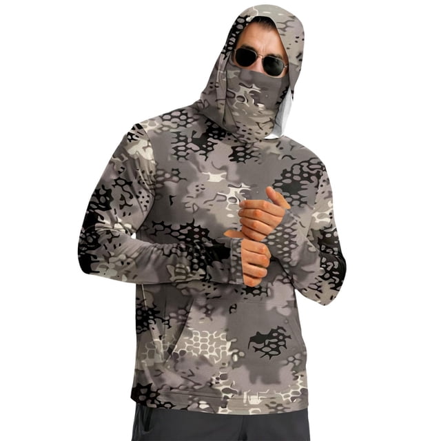 Viluyesy UPF 50+ Rash Guard Long Sleeve Shirts for Men, Quick Dry Breathable Summer UV Protection Rash Guard Shirt E Multicolor M