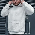 thumbnail image 4 of LEEy-world Mens Sweatshirt Men's Hoodies Zip Up Hooded Color Block Sports Casual Long Sleeve Sweatshirt Tops with Kanga Pocket White,XXL, 4 of 5