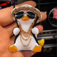 thumbnail image 5 of Swinging Duck Car Hanging Ornament Cute Anime Swing Duck Car Mirror Cute Car Rearview Mirror Pendant Swing Duck(1 Piece, White), 5 of 5