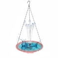 thumbnail image 2 of Rewenti Bloom Outdoor Garden Floating Hanging Solar Bird Feeder Birdbath Fountain Water Feature, 2 of 5