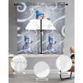 thumbnail image 2 of Grey Christmas Swag Curtains for Living Room/Bedroom Windows, Blue Snowman Winter Snowflake Stripes Kitchen Curtains and Valances Set 36 Inch Length, Light Filtering Swags Valance Curtain Panels, 2 of 5