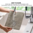 thumbnail image 4 of SMIXLN Placemats Set of 6, Vinyl Woven Place Mats for Kitchen Table Indoor/Outdoor, Washable Placemat Wipeable Dining Table Mats, Brown, 12x18 Inch, 4 of 6