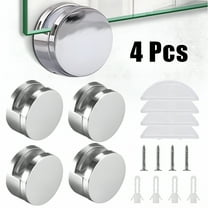 TALENO 4 Pcs Glass Mirror Clips,Mirror Wall Holder Clips Mirror Glass Hanging Bracket Glass Mounting Round Clips in Bathroom Mirror Fix Kit,for Home Bathrooms Dressing Table Zinc Alloy
